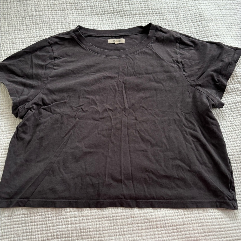 Madewell Softfade cotton boxy crop tee